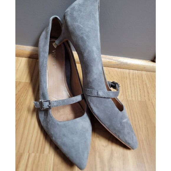 Vionic Kit Minnie Grey Suede Pump 6.5 - Picture 1 of 9